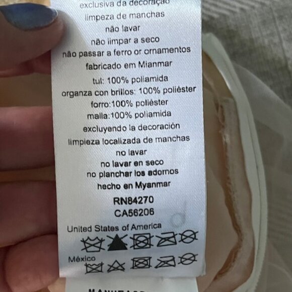 DB Studio David's Bridal Girl's Ivory Satin Tulle Flower Formal Dress Gown Sz 12 - Picture 16 of 16